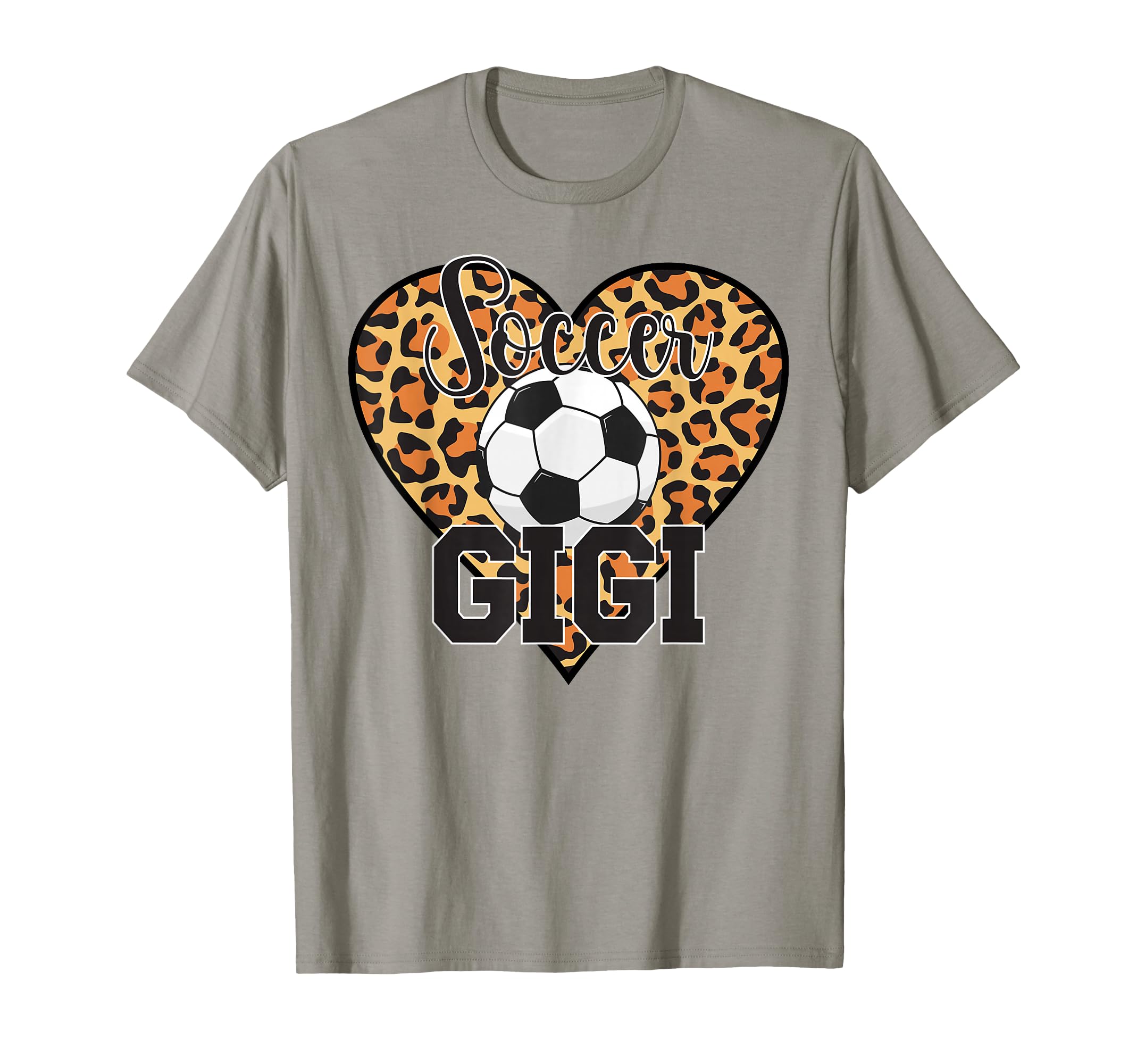 Soccer Gigi Heart Grandma Gigi T-Shirt - Fun Novelty Design Men Women