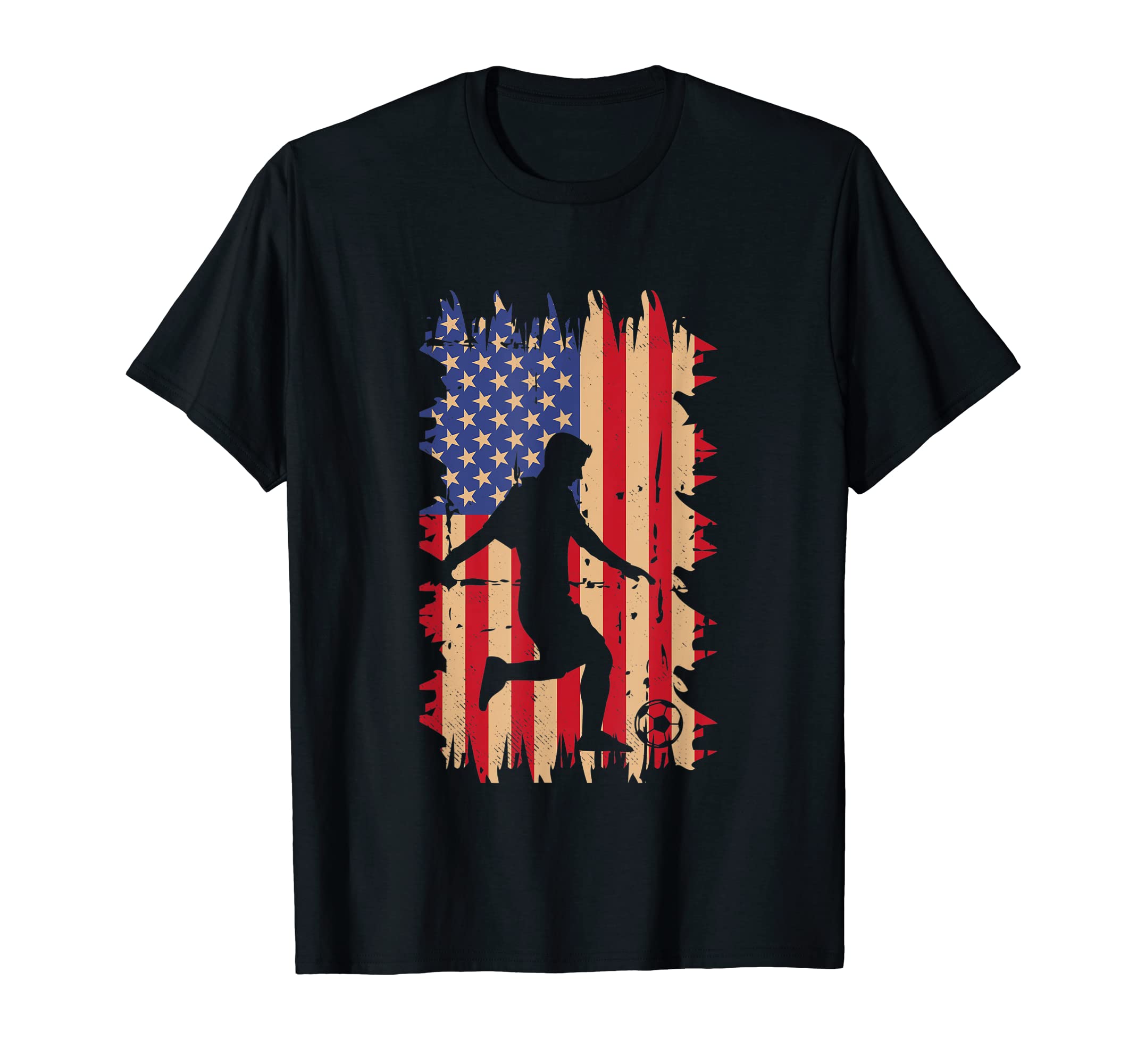 Soccer Distressed Theme T-Shirt - Unique Graphic for Adults