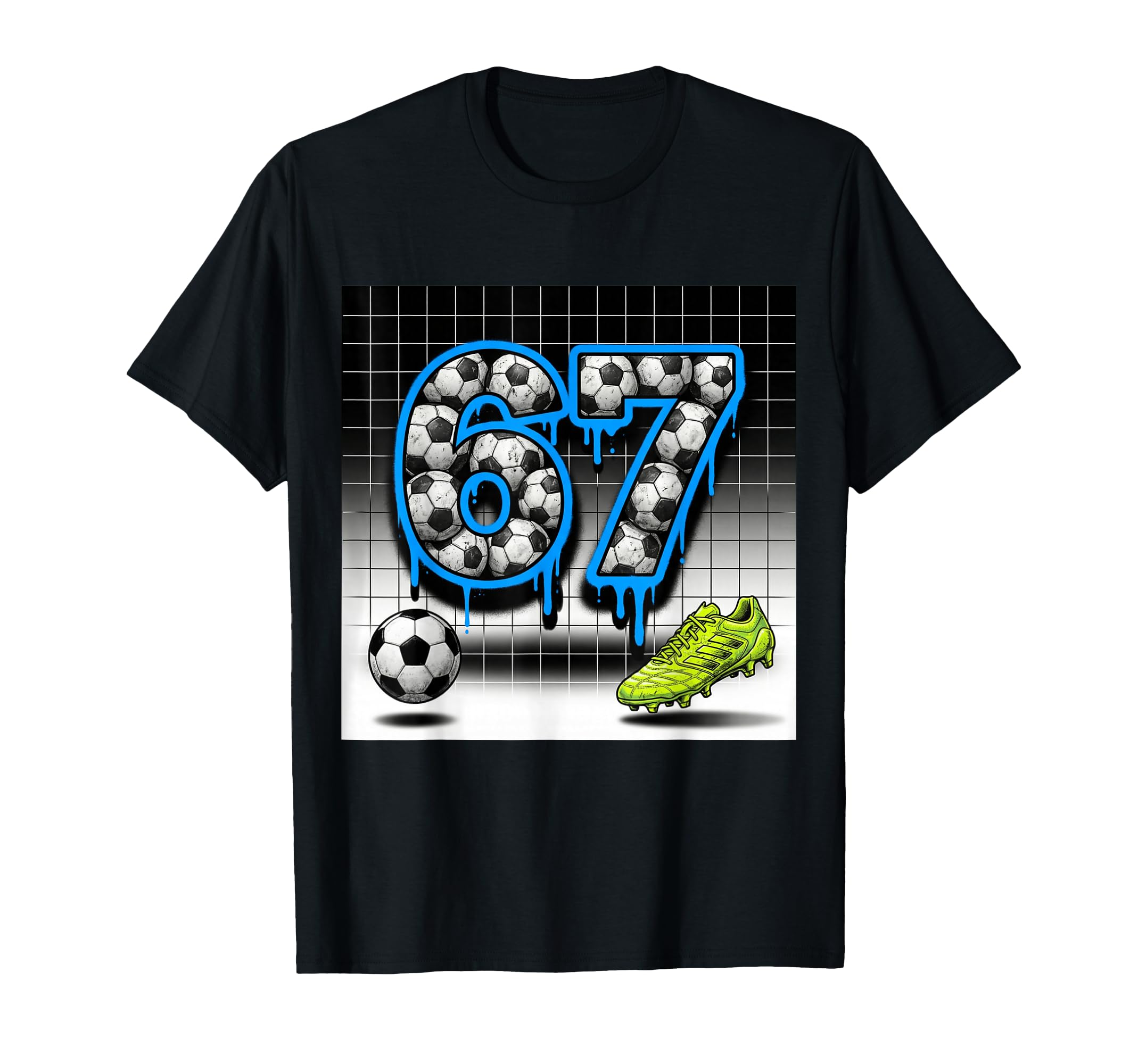 67 Soccer Ball Goalie Net Gloves Players T-Shirt - Novelty Apparel Unisex