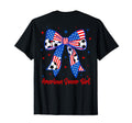 Coquette Bow American Flag Soccer 4Th T-Shirt - Streetwear Style Men Women