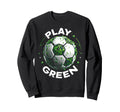 Play Green Coach Soccer Ball Eco Sweatshirt - Minimalist Print Unisex