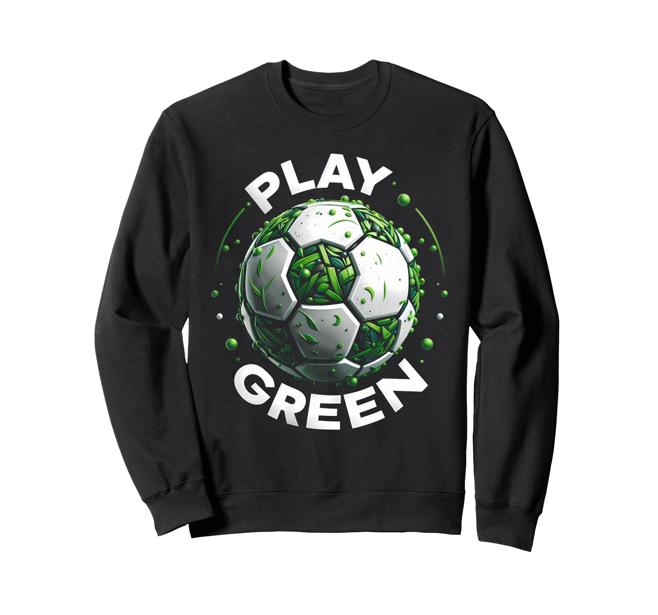 Play Green Coach Soccer Ball Eco Sweatshirt - Minimalist Print Unisex