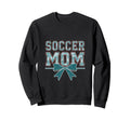 Soccer Mom Coquette Bow Mothers Day Sweatshirt - Minimalist Print Men Women