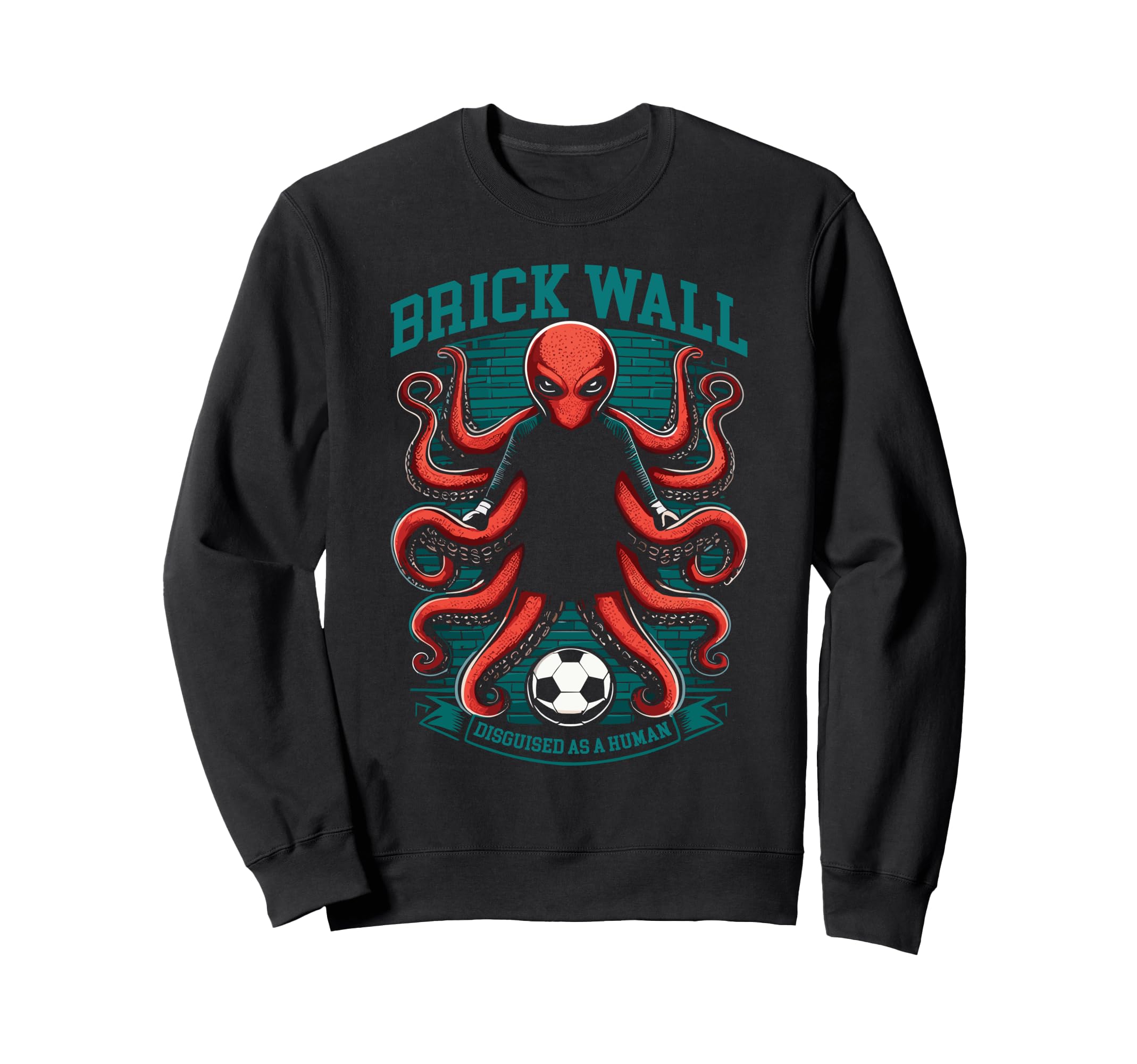 Soccer Player Octopus Soccer Sweatshirt - Custom Art Print Men Women
