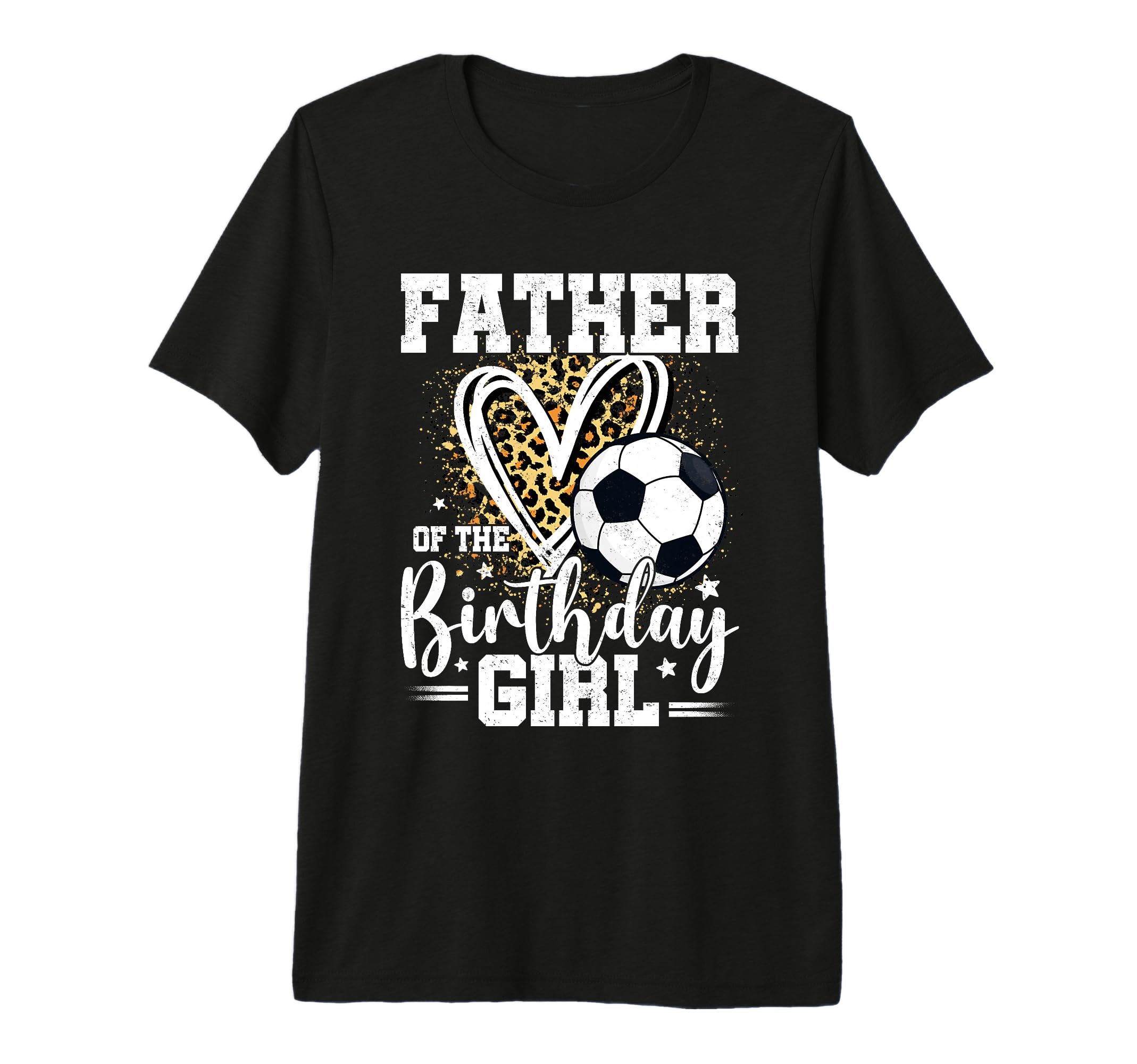 Father Birthday Soccer Ball Dad T-Shirt - Custom Art Print for Adults