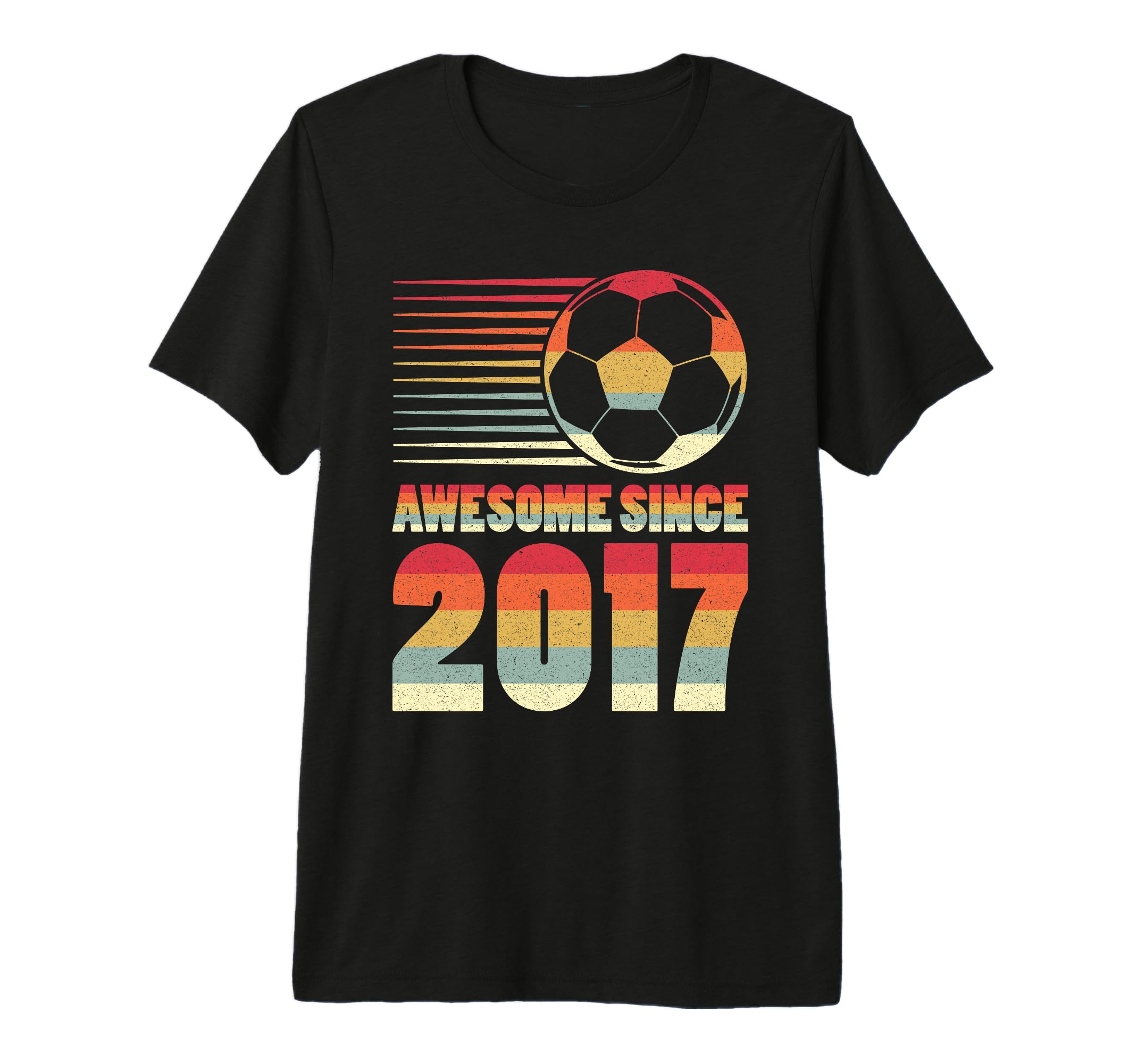 Awesome Since 2017 Soccer 9Th Birthday T-Shirt - Unique Graphic for Adults