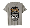 Soccer Coach Life Messy Bun Hair Funny T-Shirt - Streetwear Style Unisex