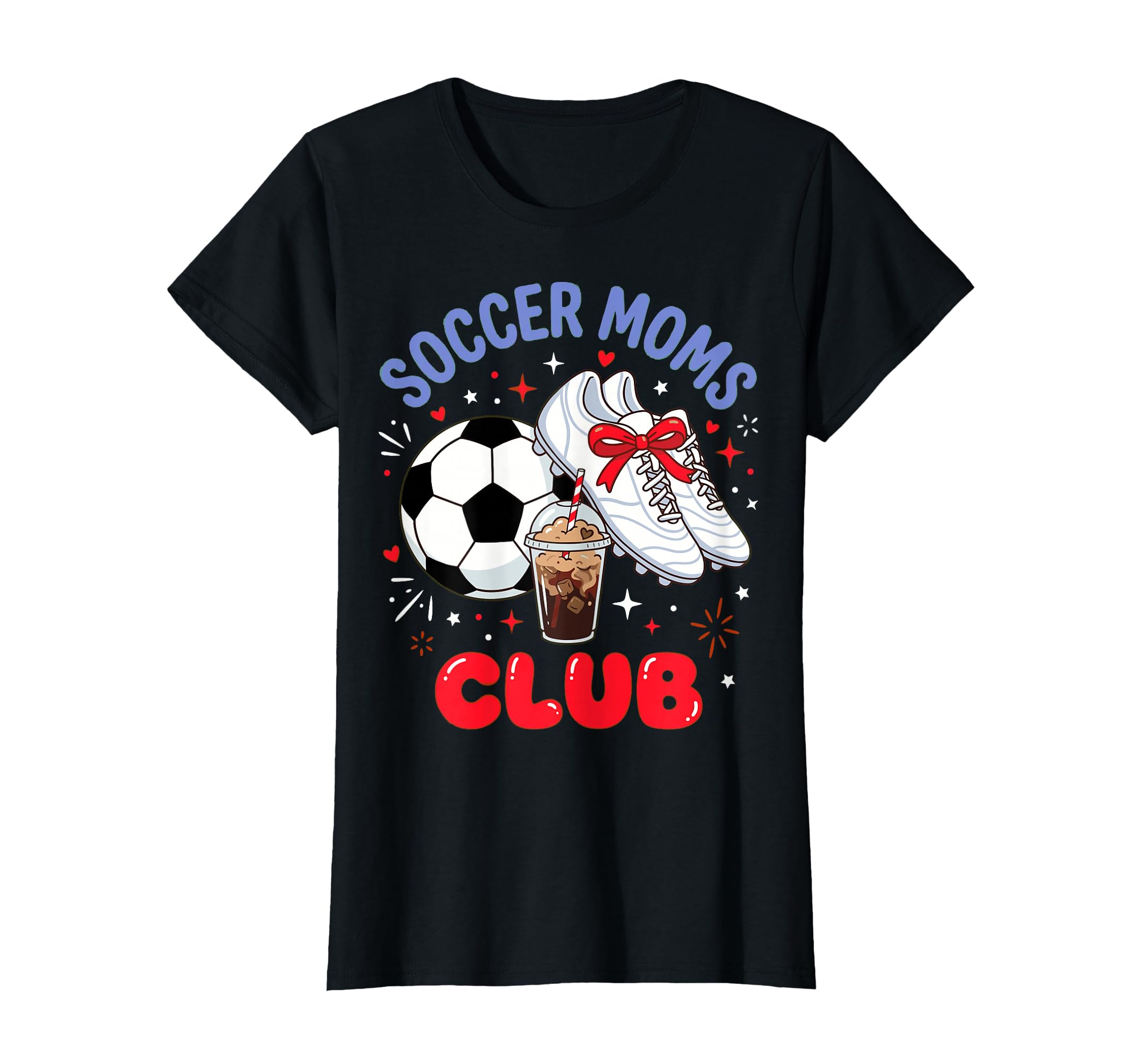 Soccer Moms Club Soccer Cleats Coffee T-Shirt - Custom Art Print Men Women