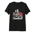 Who Loves Handball Tri Blend T-Shirt - Trendy Graphic Unisex