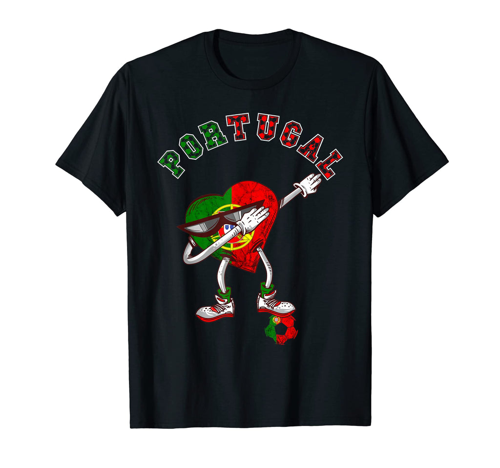 Portugal Dabbing Heart Portugal T-Shirt - Custom Art Print Men Women