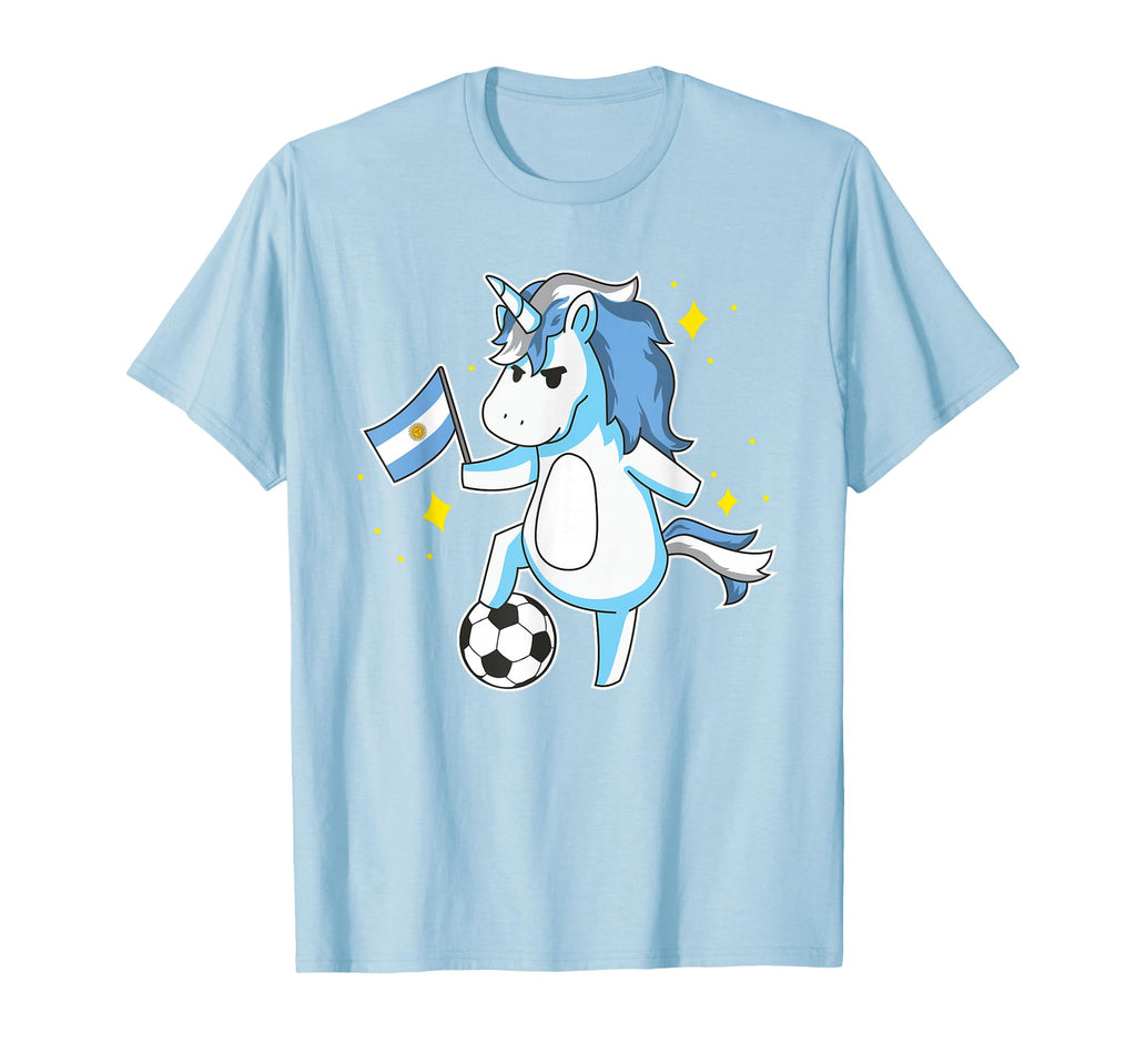 Soccer Unicorn Argentina Jersey T-Shirt - Trendy Graphic Unisex