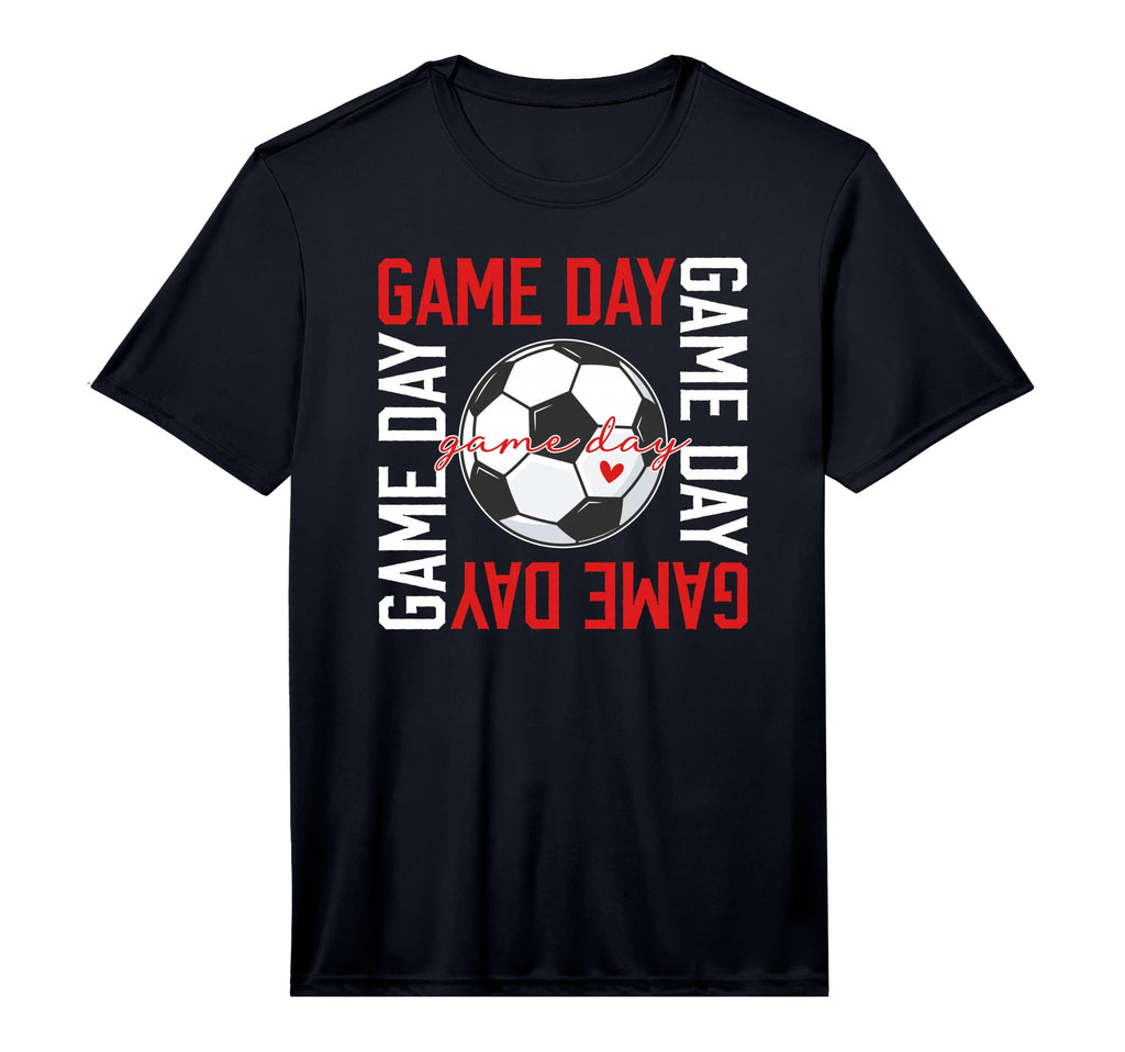 Game Day Soccer Heart Soccer Game Day T-Shirt - Aesthetic Graphic Unisex