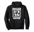 Soccer Sister Soccer Sis Coquette Bow Hoodie - Unique Graphic Men Women