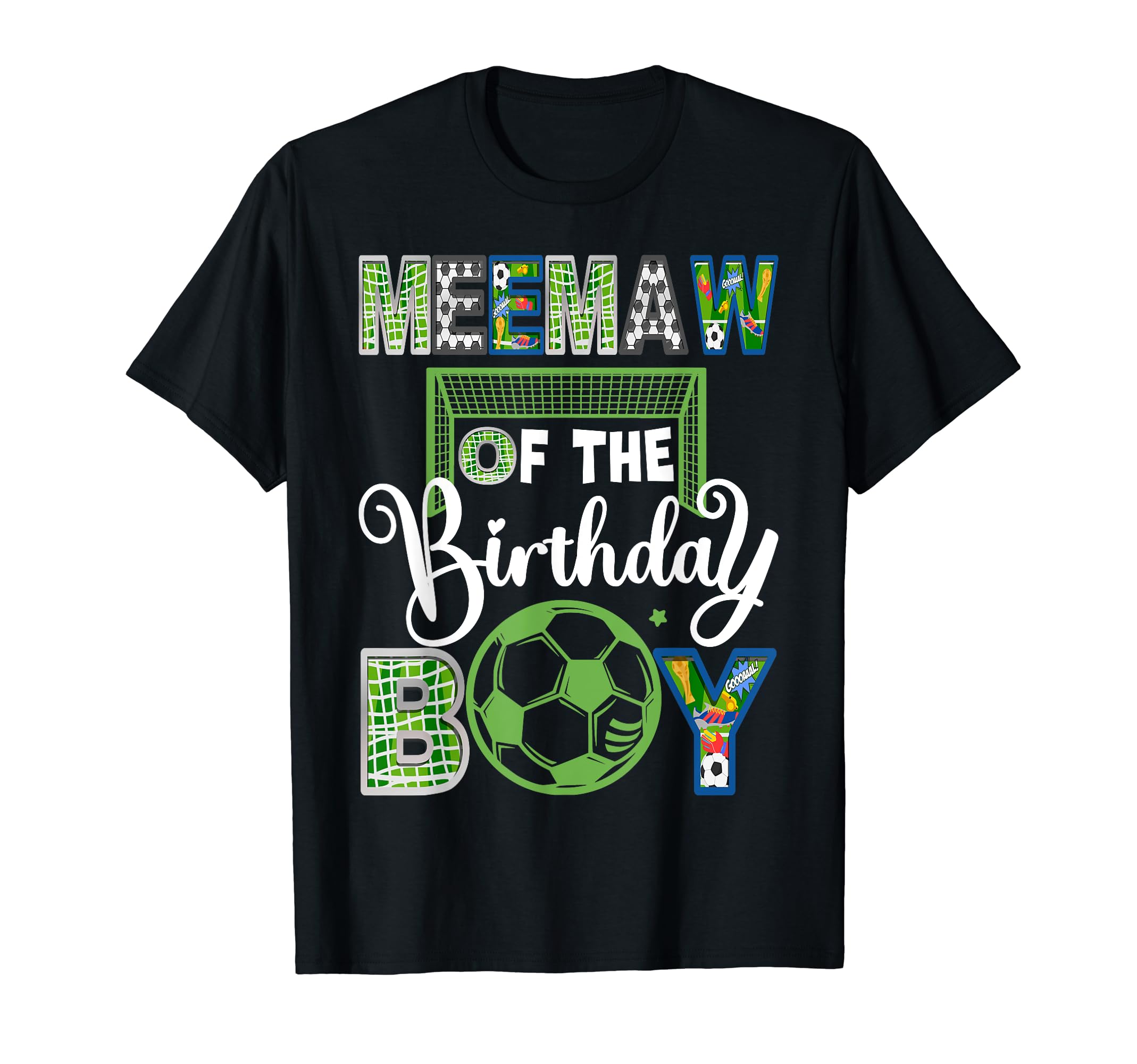 Meemaw Birthday Soccer Baller T-Shirt - Aesthetic Graphic for Adults