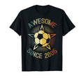 Awesome Since 2005 Soccer Birthday Team T-Shirt - Trendy Graphic Men Women