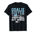 Hockey Goalie Sister Supportive Ice T-Shirt - Minimalist Print for Adults