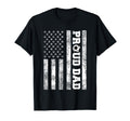 Proud Dad American Distressed Flag Funny T-Shirt - Graphic Print Unisex