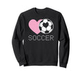 Soccer Lover Heart And Ball Sweatshirt - Trendy Graphic Unisex