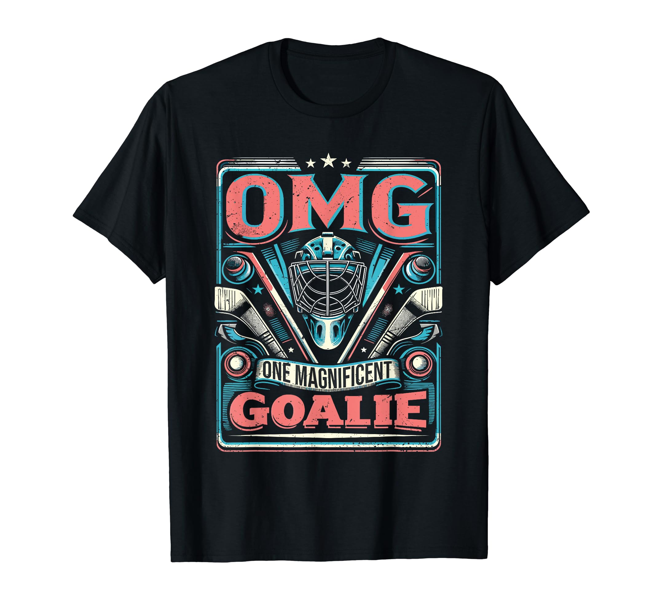 Goalkeeper Ice Hockey Goalie Funny T-Shirt - Novelty Apparel Unisex