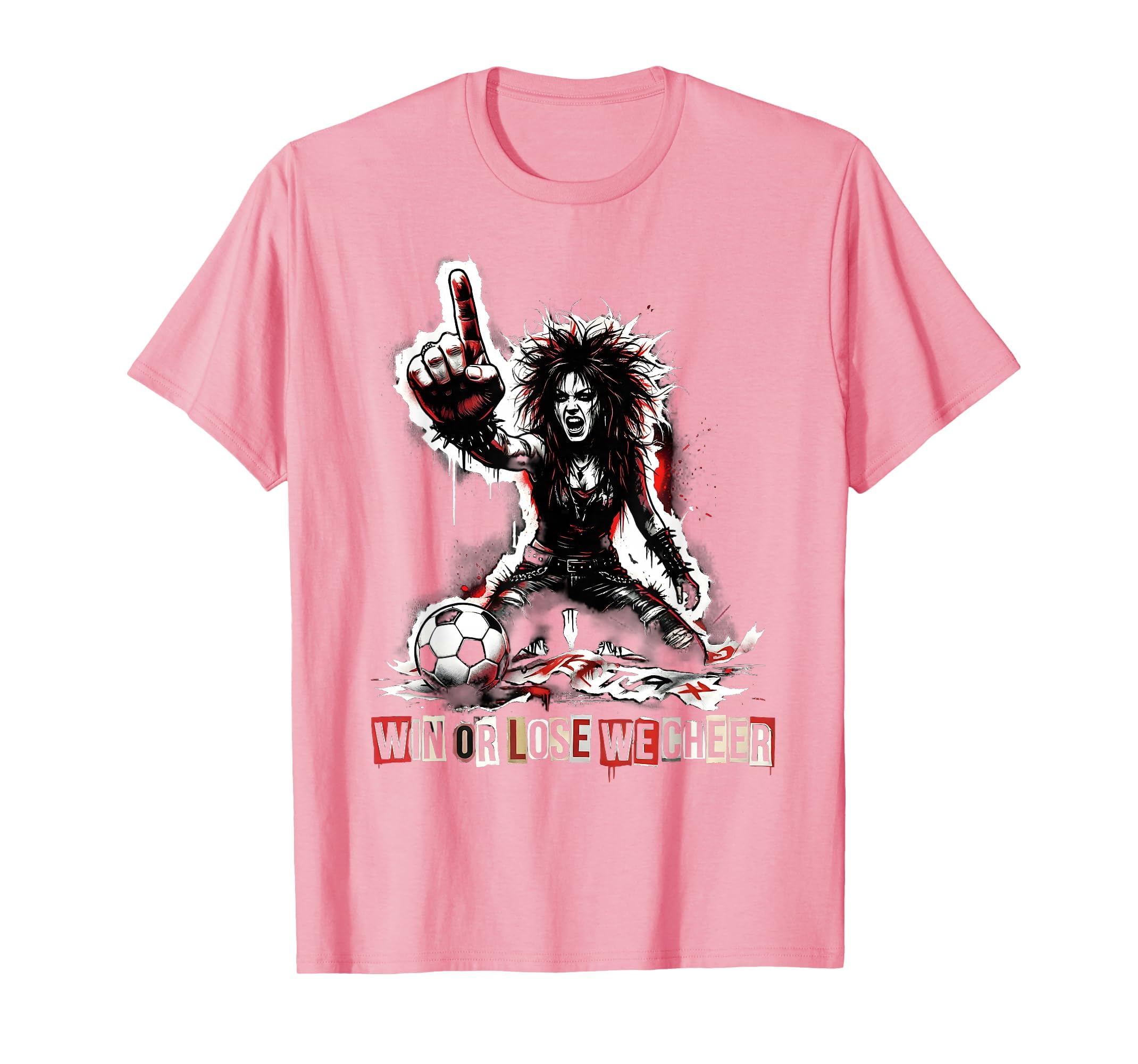 Win Or Lose We Cheer Soccer Mom T-Shirt - Custom Art Print for Adults