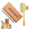 Groompro Deshedding Brush, Dog Brush for Shedding, Zen Brush for Cats,Cat Brushes Dog Brus Pet Hair Removal Tool, Painlessly Remove for Short & Long Hair(L(5.3 inch))