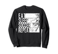 Eat Sleep Soccer Repeat Funny Sweatshirt - Streetwear Style Unisex