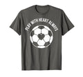 Play Heart Always Soccer T-Shirt - Graphic Print for Adults