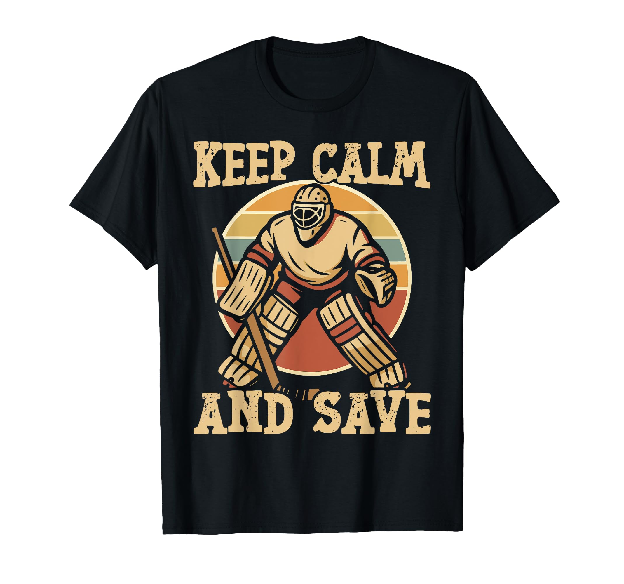 Ice Hockey Goalie Goalkeeper Keep T-Shirt - Casual Everyday Wear Unisex