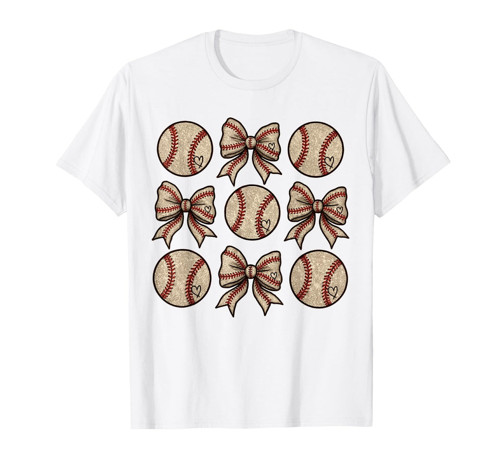 Soccer Bow Game Day Baseball Coquette T-Shirt - Aesthetic Graphic Unisex