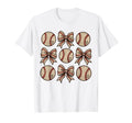 Soccer Bow Game Day Baseball Coquette T-Shirt - Aesthetic Graphic Unisex