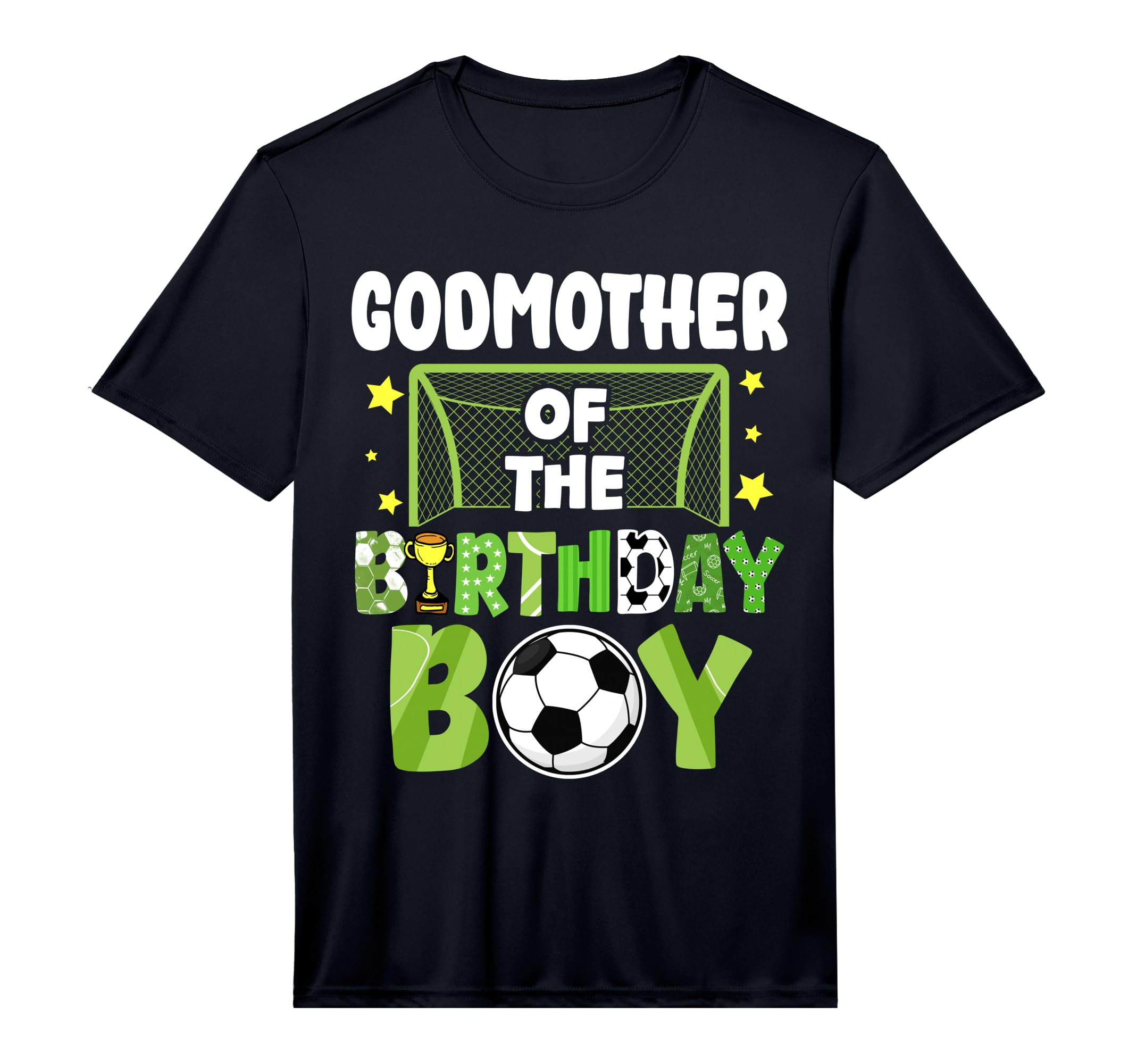 Mens Soccer Godmother Birthday Party T-Shirt - Trendy Graphic Men Women
