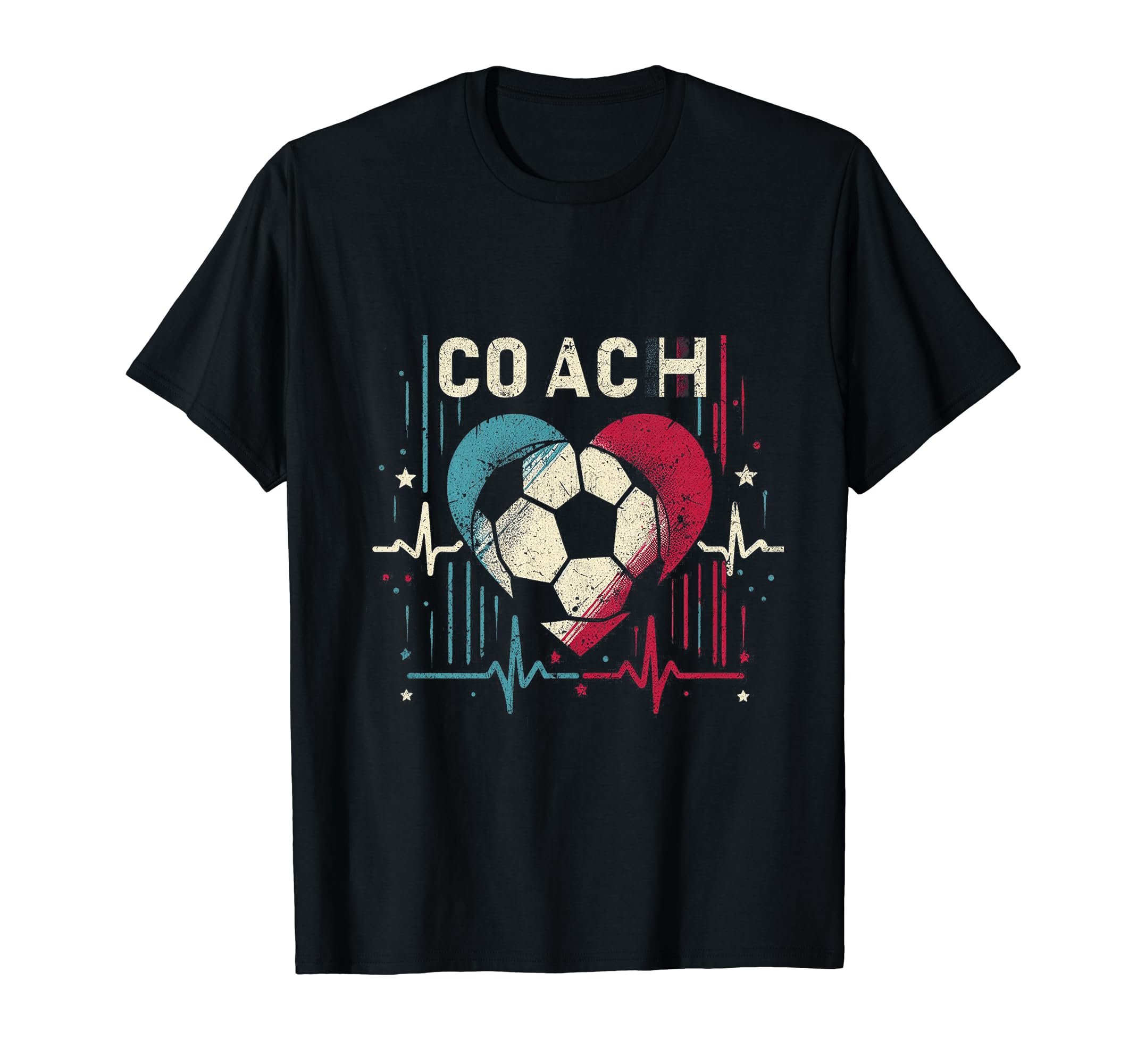 Soccer Coach Training Heart Beat T-Shirt - Streetwear Style for Adults