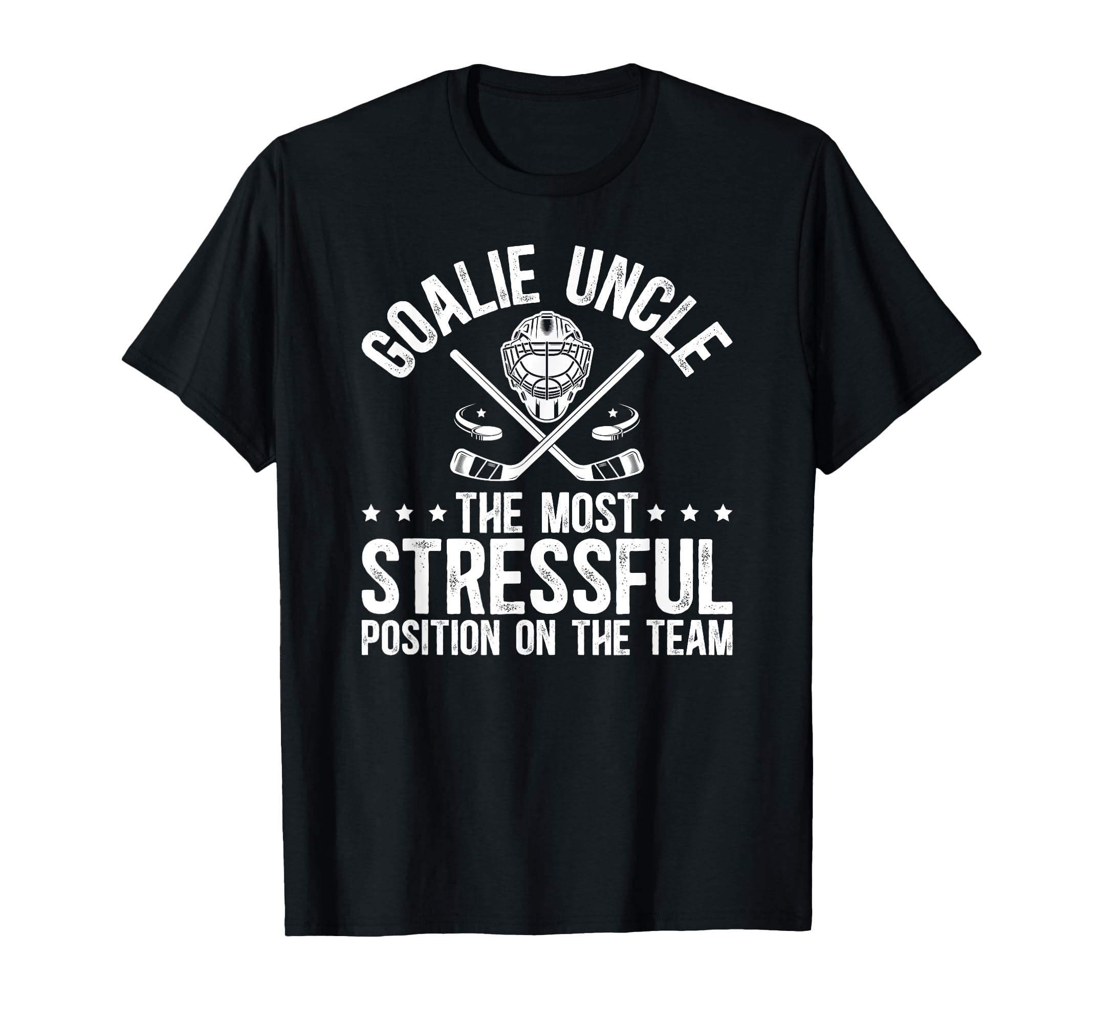 Funny Hockey Goalie Uncle Hockey Keeper T-Shirt - Minimalist Print Unisex