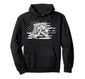 Ice Hockey Goalie American Flag Hockey Hoodie - Trendy Graphic for Adults