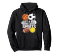 Just Who Loves Sports Baseball Soccer Hoodie - Graphic Print for Adults