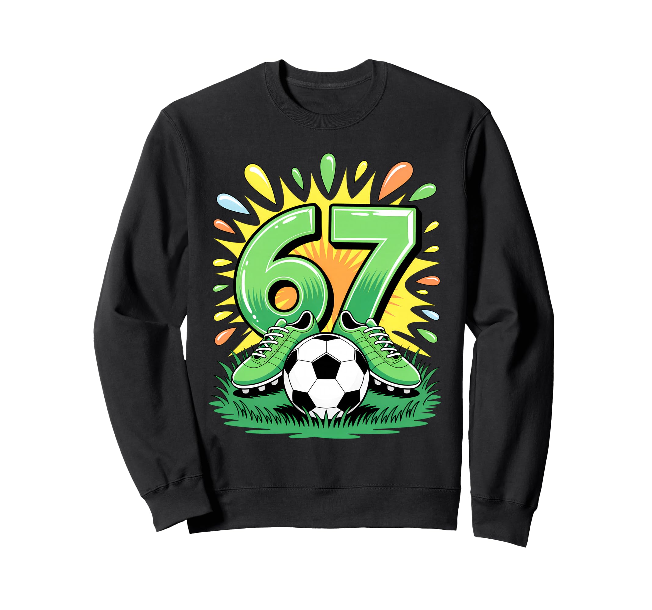 67 Six Seven Soccer Football Funny Sweatshirt - Minimalist Print Men Women