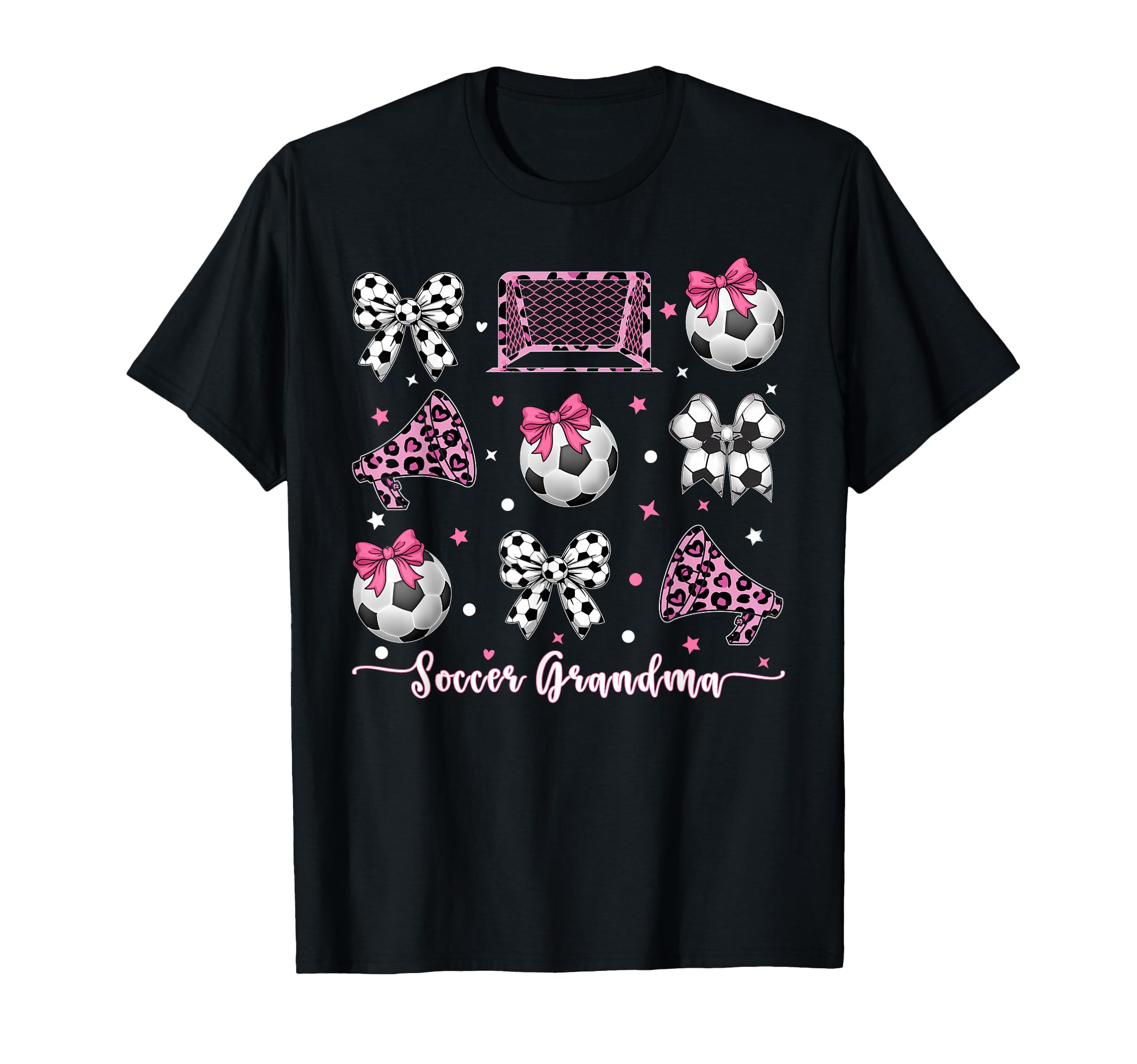Coquette Bow Soccer Grandma Mothers T-Shirt - Fun Novelty Design Unisex
