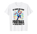 Get Down And Score Disco Football Soccer T-Shirt - Streetwear Style Unisex
