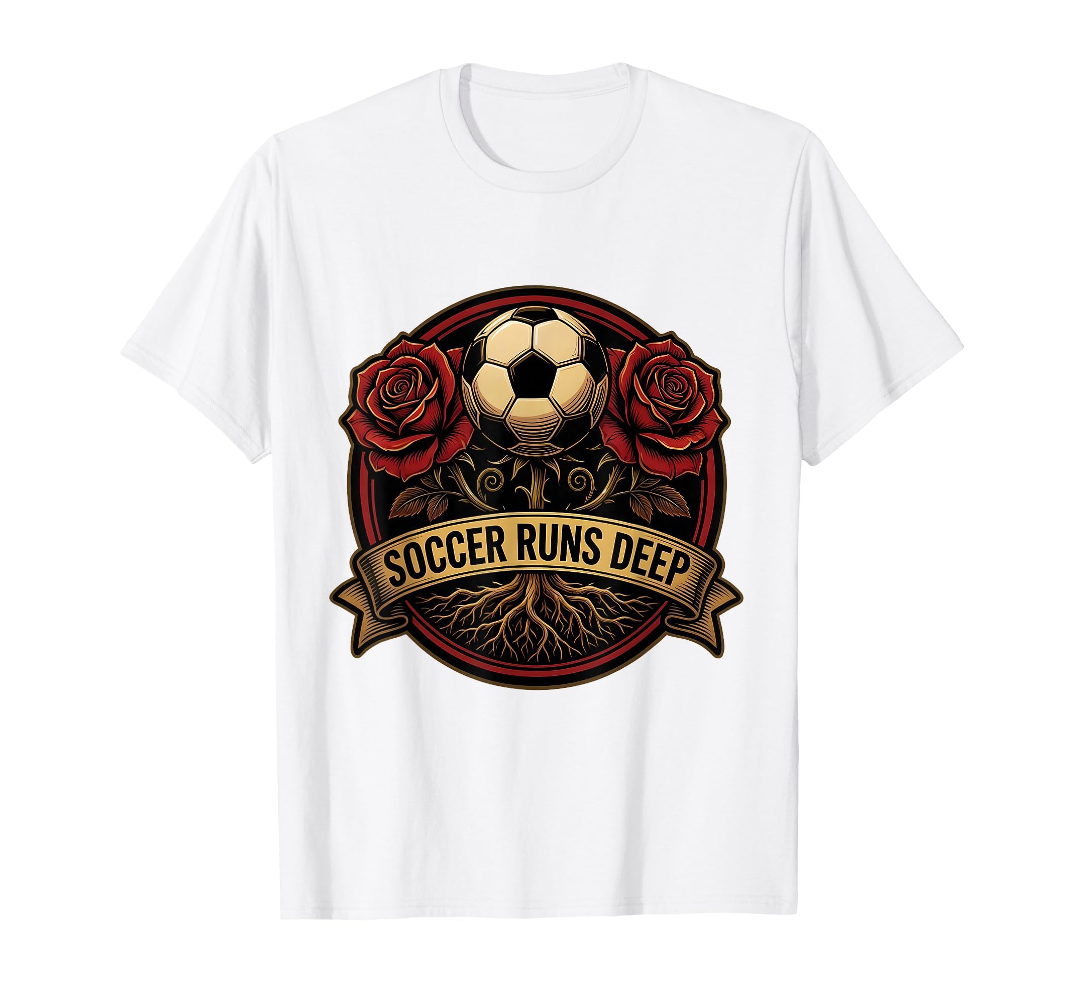 Soccer Runs Deep Soccer T-Shirt - Aesthetic Graphic Men Women