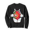 Superhero Flag Portugal Love Sports Sweatshirt - Graphic Print Unisex