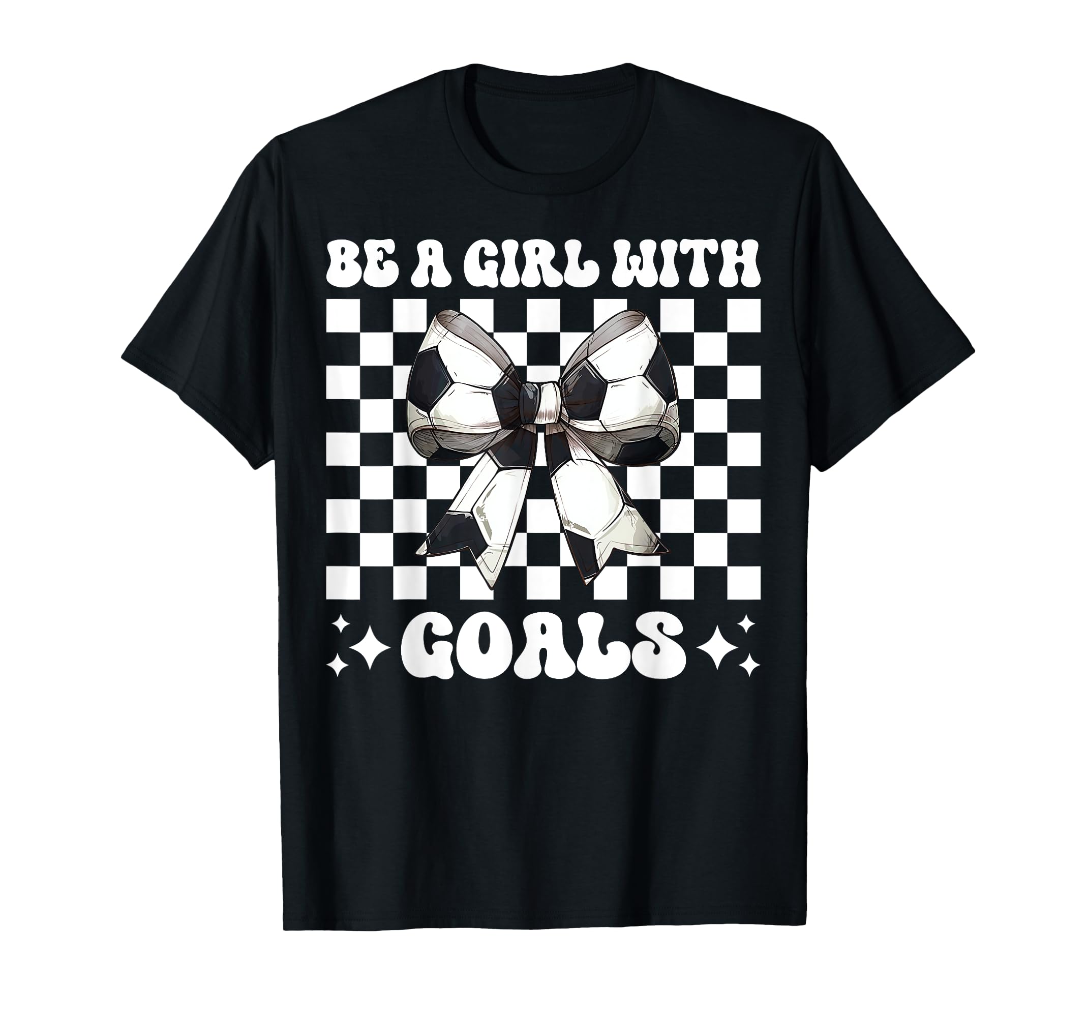 Be Goals Soccer Coquette Bow T-Shirt - Minimalist Print Unisex