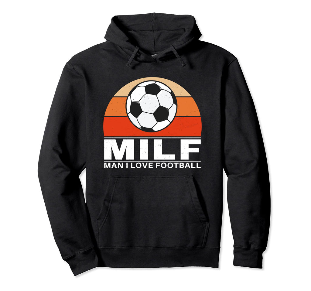 Milf I Love Football Hoodie - Graphic Print Unisex