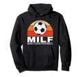 Milf I Love Football Hoodie - Graphic Print Unisex