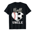 Ball Uncle Baseball Soccer Heart T-Shirt - Unique Graphic Men Women