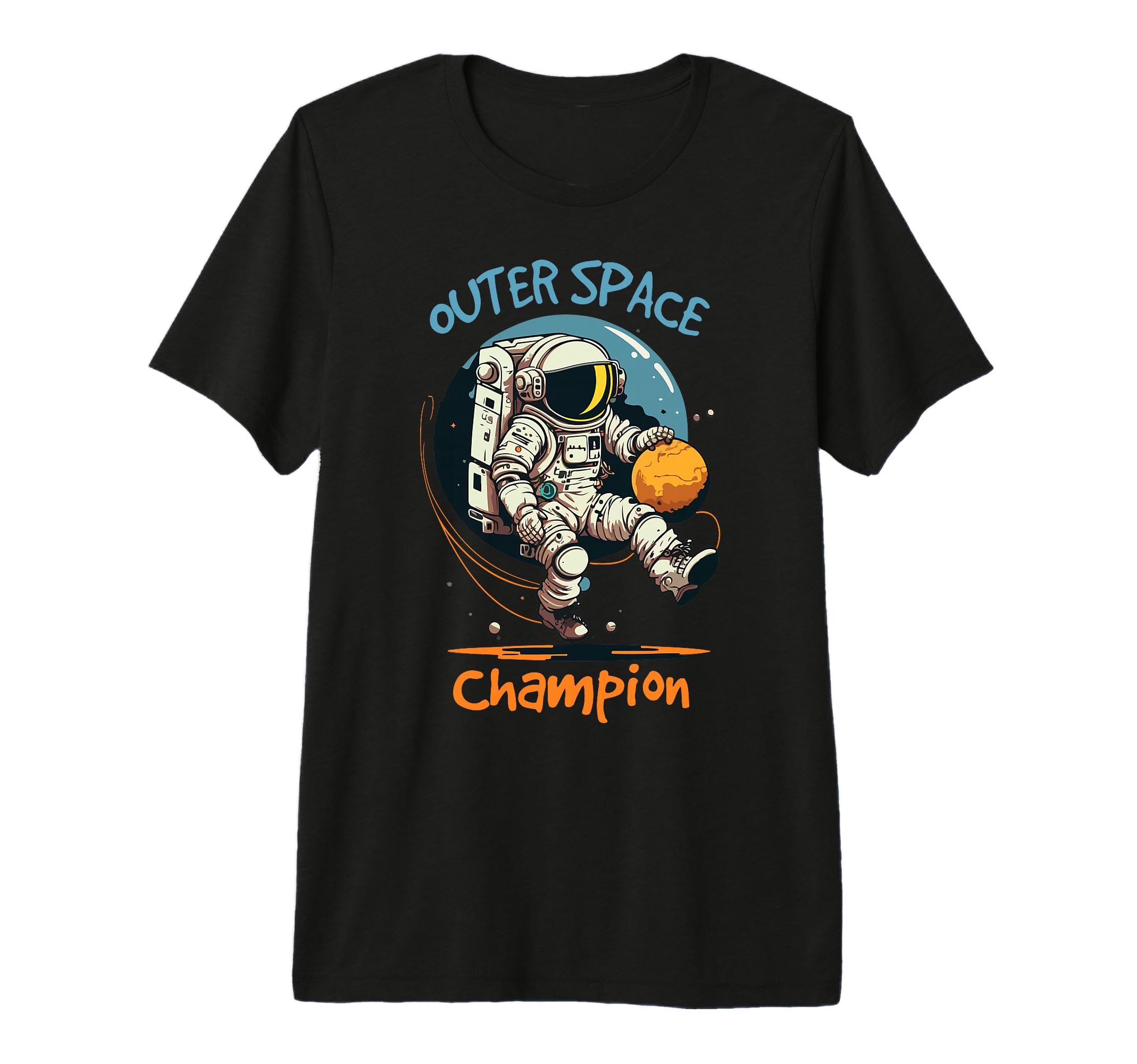 Outer Space Soccer Champion Funny And T-Shirt - Trendy Graphic Men Women