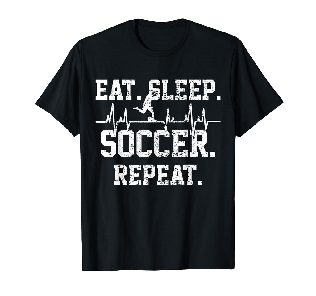 Soccer Football Player Heartbeat Gift T-Shirt - Trendy Graphic Unisex