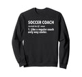 Soccer Coach Definition Sweatshirt - Minimalist Print for Adults