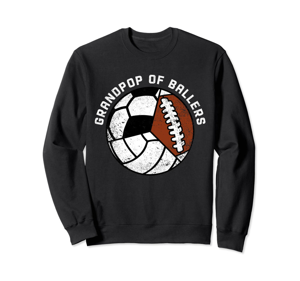 Grandpop Ballers Funny Volleyball Sweatshirt - Novelty Apparel for Adults