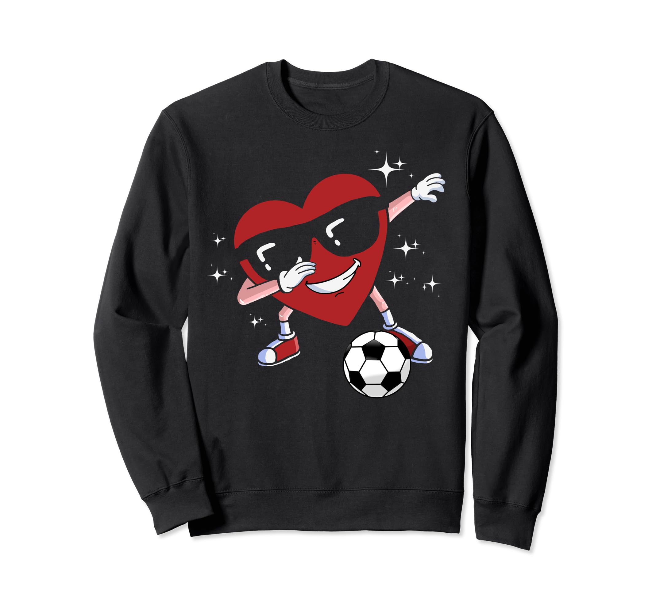 Dabbing Heart Dab Valentines Day Sweatshirt - Casual Everyday Wear Unisex