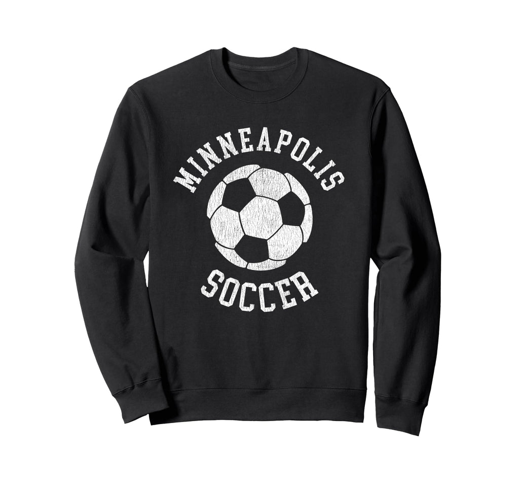 Minneapolis Soccer Distressed 90S Sweatshirt - Custom Art Print Unisex